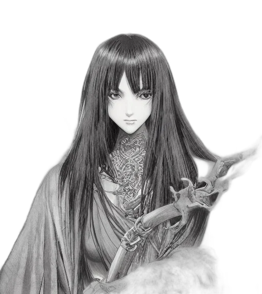 sword, jewelry, staff, dragon, fantasy art, anime, concept art, photorealistic transparent PNG cut-out