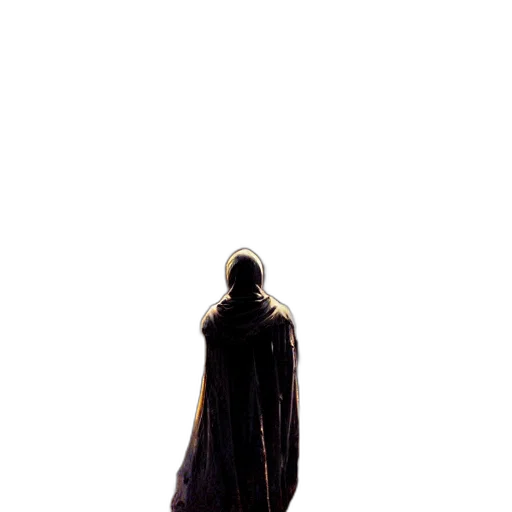 jacket, creature, sword, staff transparent PNG cut-out