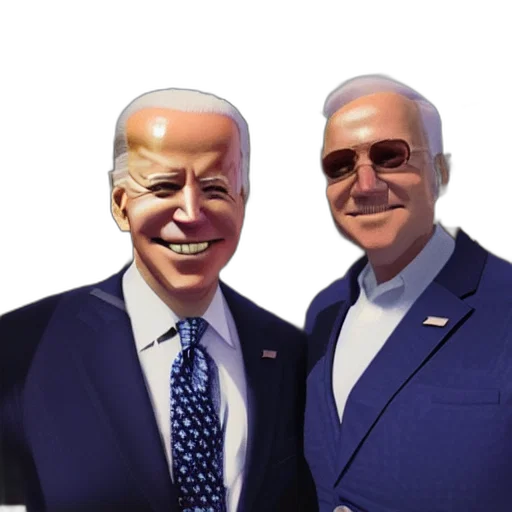 jacket, mask, 3d render, concept art, vaporwave, cartoon, joe, biden transparent PNG cut-out