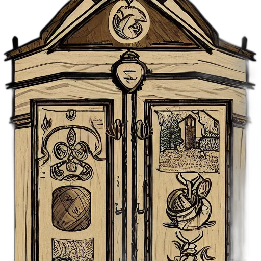 furniture, jewelry, concept art, fantasy art, heavy, well, made, wood transparent PNG cut-out