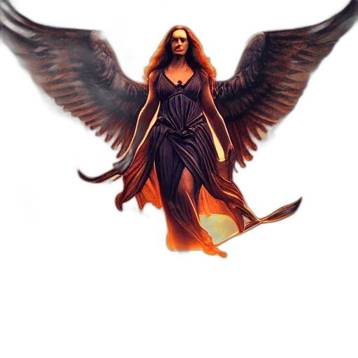 fantasy art, concept art, pixel art, comic book art, majestic, gracious, regal, archangel transparent PNG cut-out
