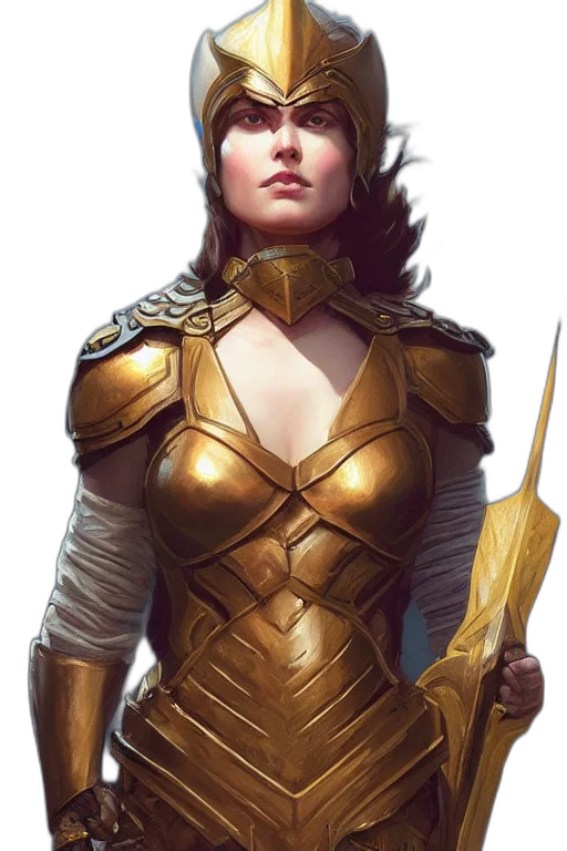 sword, dress, weapon, fantasy art, comic book art, concept art, photorealistic, golden transparent PNG cut-out