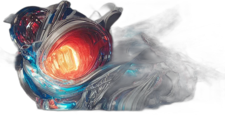 mask, robot, face, creature, concept art, fantasy art, 3d render, watercolor transparent PNG cut-out