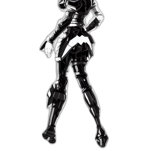 robot, dress, weapon, staff, concept art, cyberpunk, comic book art, pixel art transparent PNG cut-out