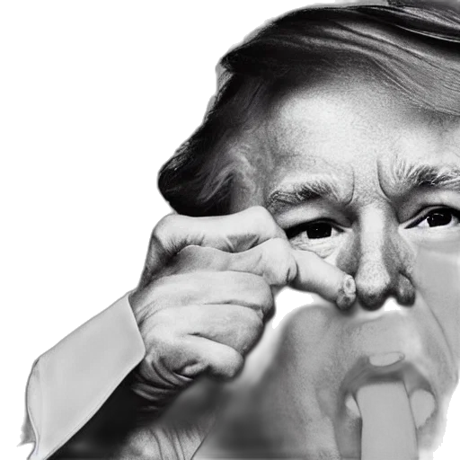 mask, face, photorealistic, cartoon, close, portrait, donald, trump transparent PNG cut-out