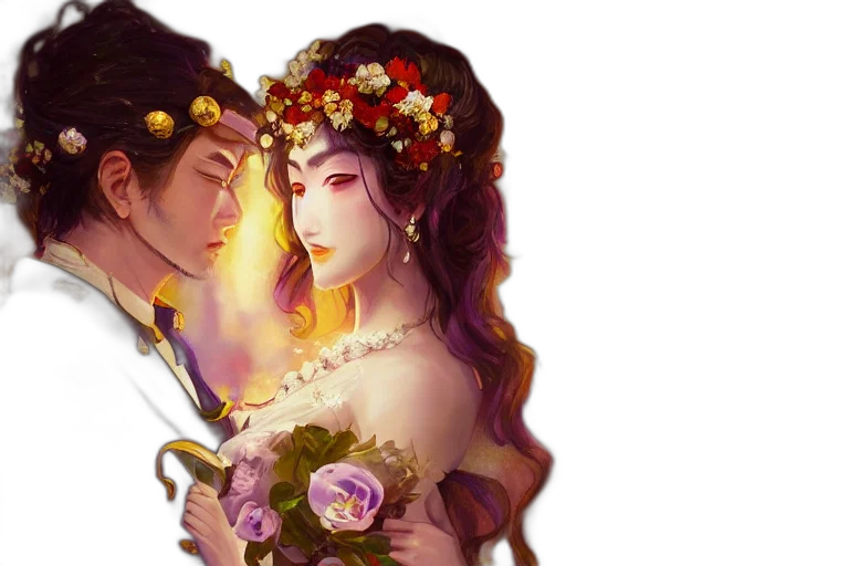 crown, fantasy art, oil painting, concept art transparent PNG cut-out