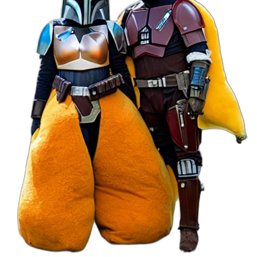 jacket, mask, staff, animal, concept art, 3d render, mandalorian, large transparent PNG cut-out
