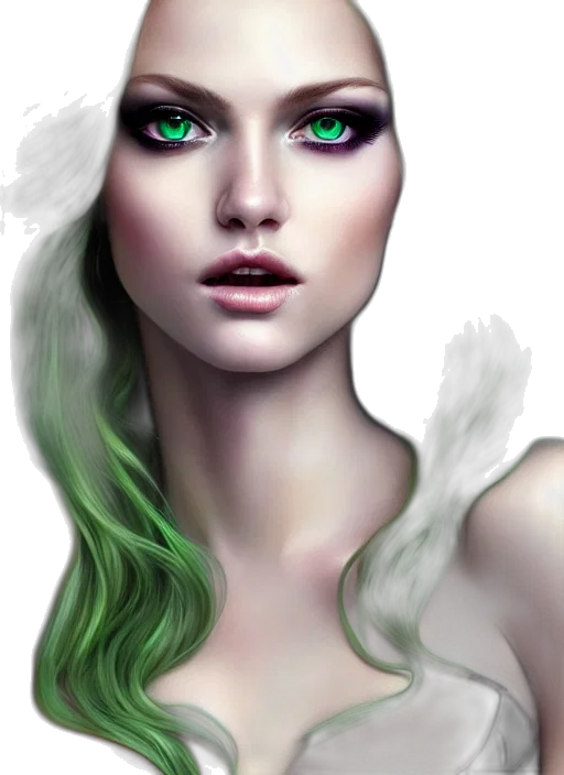 face, mask, fantasy art, photorealistic, concept art, comic book art, green, pastel transparent PNG cut-out