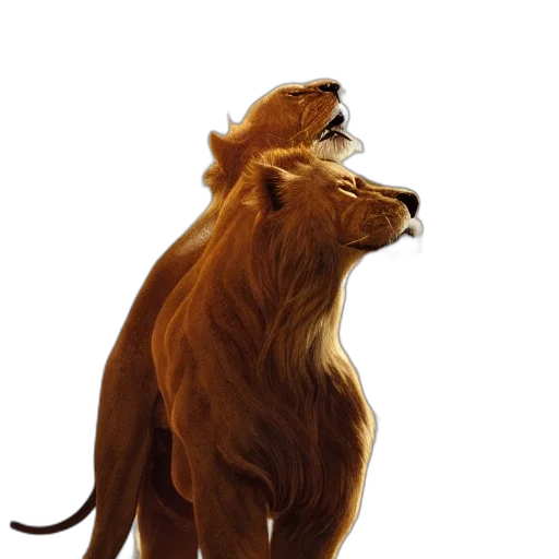 animal, crown, staff, hair, 3d render, photorealistic, concept art, fantasy art transparent PNG cut-out