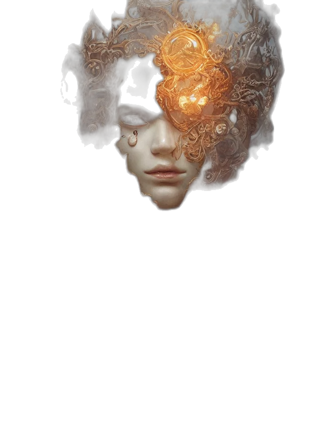 mask, face, hair, crown transparent PNG cut-out
