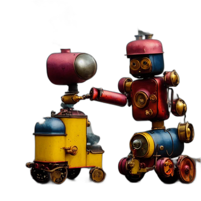 robot, car, 3d render, concept art, pixel art, fantasy art, kodak, portra transparent PNG cut-out