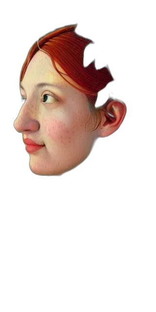 face, mask, hat, crown, photorealistic, 3d render, concept art, oil painting transparent PNG cut-out