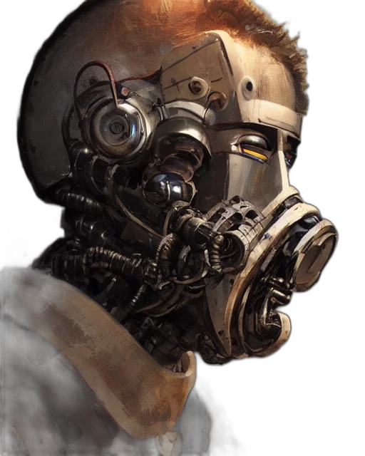 mask, robot, face, weapon transparent PNG cut-out