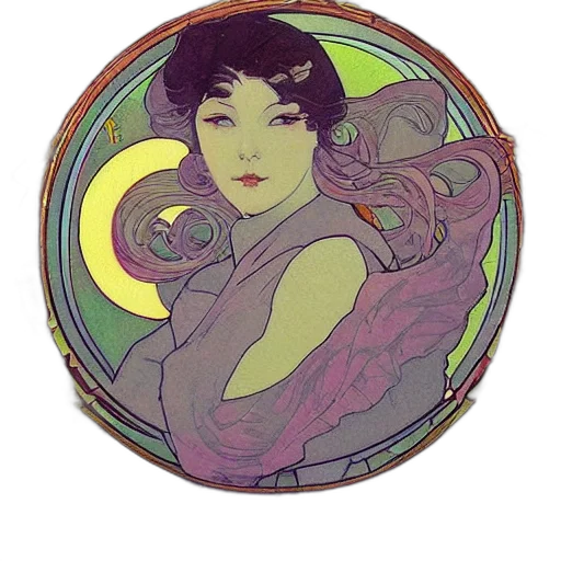 fantasy art, pixel art, anime, concept art, neon lights, outer space, pastel, green transparent PNG cut-out