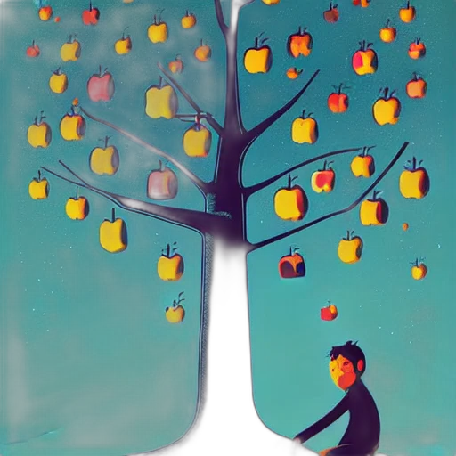 tree, concept art, fantasy art, watercolor transparent PNG cut-out