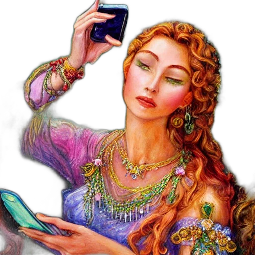 jewelry, crown, fantasy art, oil painting transparent PNG cut-out