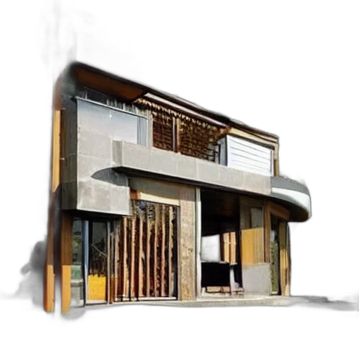building, 3d render, photorealistic, concept art transparent PNG cut-out
