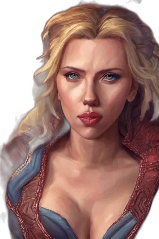 face, jacket, fantasy art, photorealistic transparent PNG cut-out