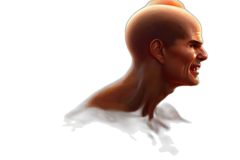 face, creature, mask, hair, photorealistic, concept art, 3d render, comic book art transparent PNG cut-out