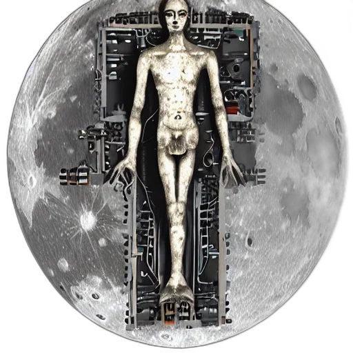 robot, concept art, pixel art, cyberpunk, outer space, technological, anomoly, surface transparent PNG cut-out