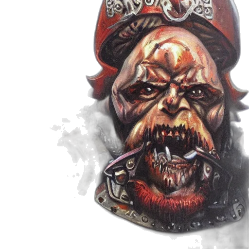 face, mask, concept art, watercolor, photorealistic, fantasy art, chaos, dwarf transparent PNG cut-out