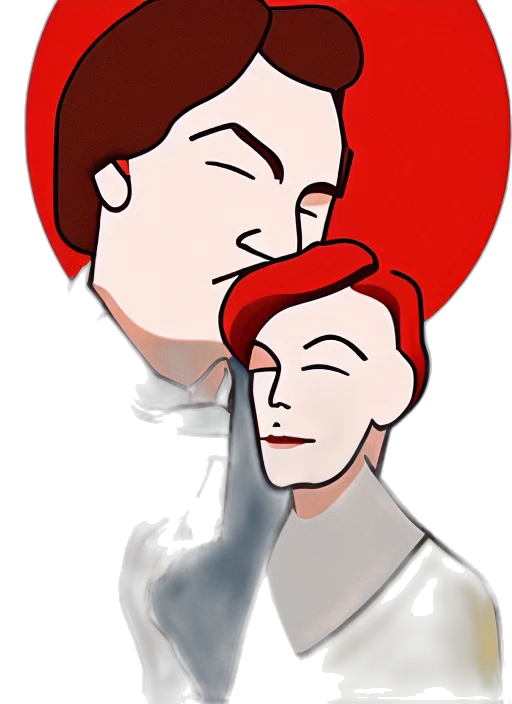 face, crown, cartoon, pixel art, concept art, comic book art, outer space, red transparent PNG cut-out