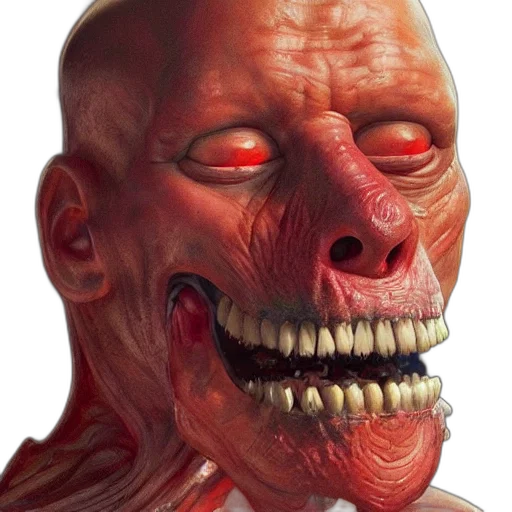 mask, face, creature, photorealistic transparent PNG cut-out