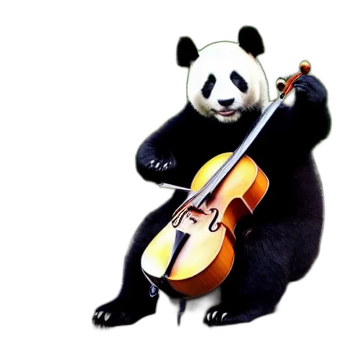animal, photorealistic, concept art, fantasy art, 3d render, giant, panda, playing transparent PNG cut-out