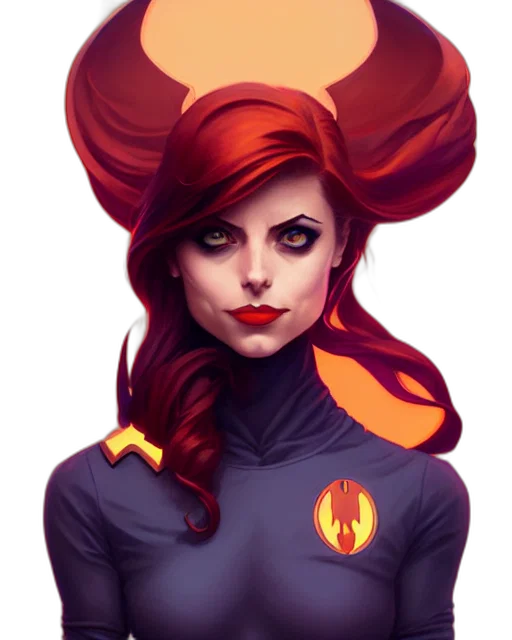 crown, face, comic book art, fantasy art, concept art, cartoon, red, dark transparent PNG cut-out