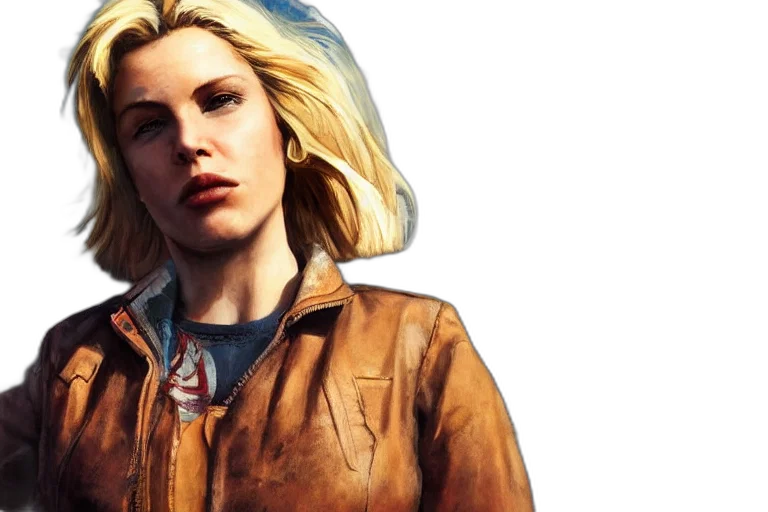 jacket, face, concept art, comic book art transparent PNG cut-out