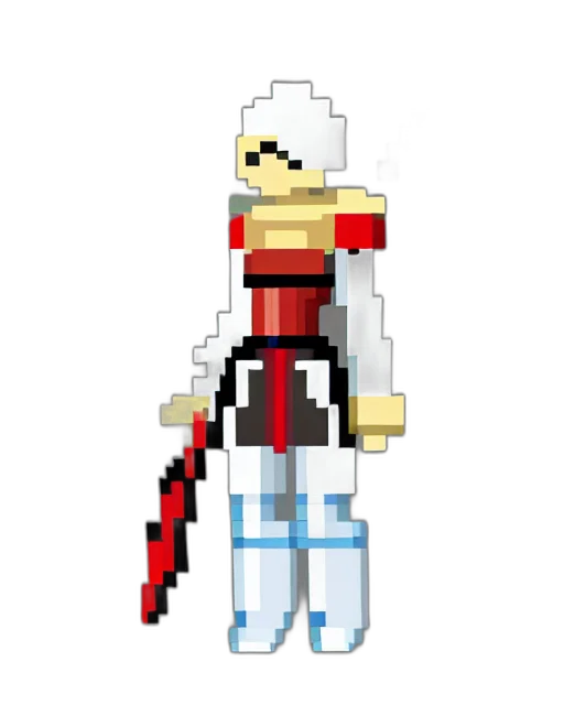 sword, weapon, robot, staff, pixel art, 3d render, concept art, anime transparent PNG cut-out