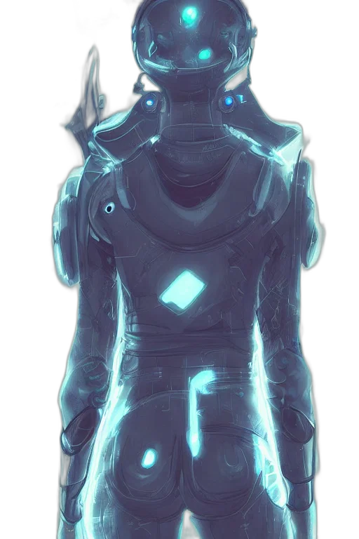 robot, jacket, mask, face, concept art, cyberpunk, comic book art, fantasy art transparent PNG cut-out