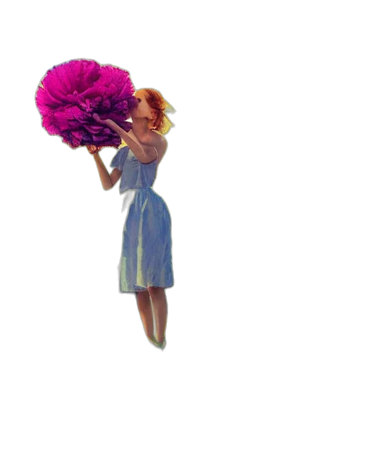 hat, umbrella, dress, flower transparent PNG cut-out