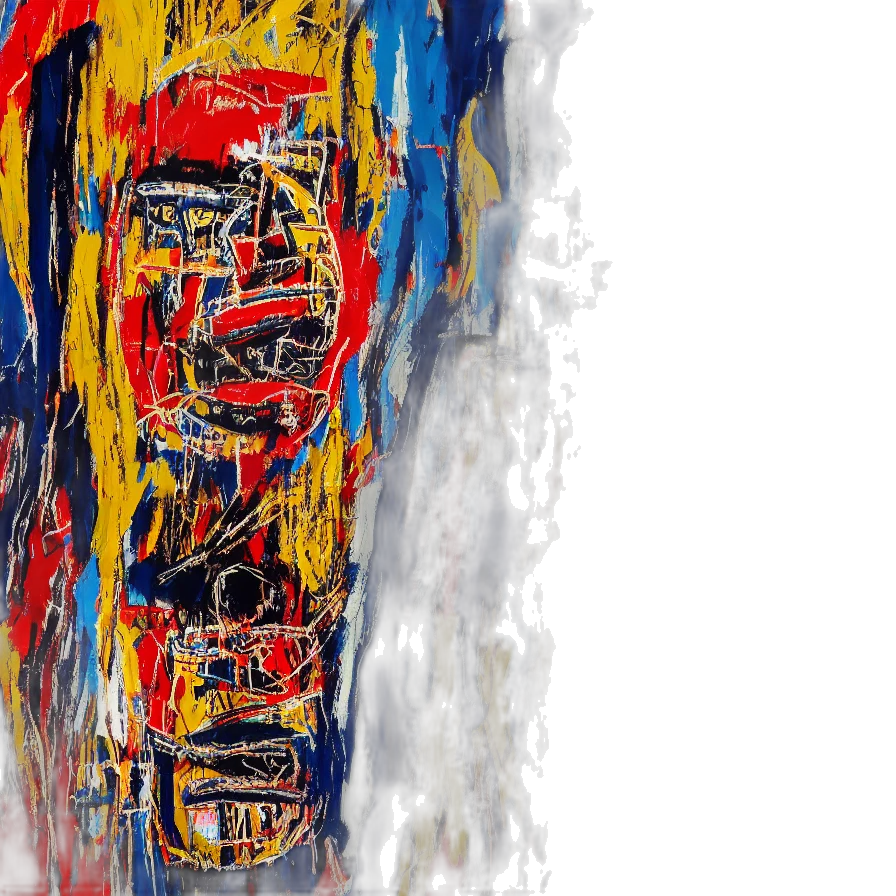 face, mask, photorealistic, comic book art, concept art, oil painting, outer space, extremely transparent PNG cut-out