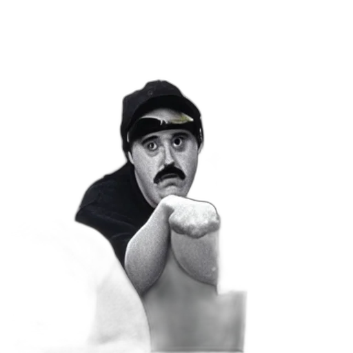 staff, face, hat, weapon, photorealistic, cartoon, concept art, comic book art transparent PNG cut-out
