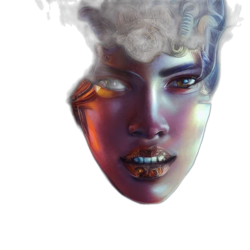 face, mask, crown, creature transparent PNG cut-out