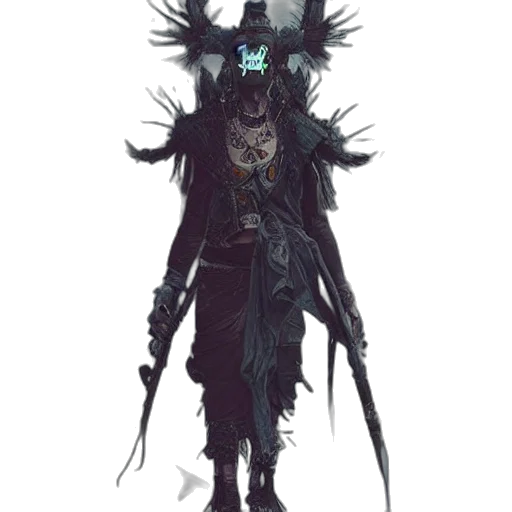 staff, mask, creature, crown, concept art, fantasy art, cyberpunk, pixel art transparent PNG cut-out