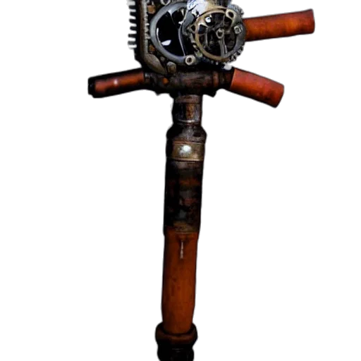 staff, weapon, sword, robot, 3d render, concept art, photorealistic, fantasy art transparent PNG cut-out
