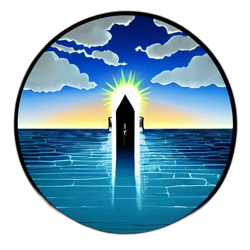 pixel art, concept art, fantasy art, 3d render, gateway, heaven, style, rhads transparent PNG cut-out