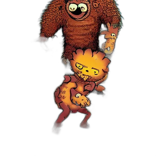 creature, animal, hair, staff transparent PNG cut-out