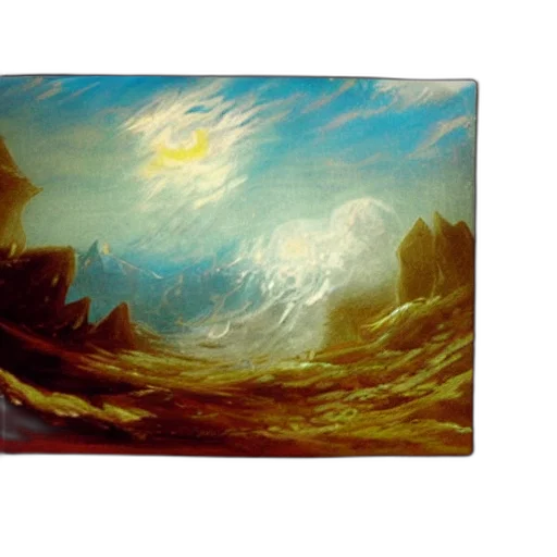 sword, dragon, oil painting, photorealistic transparent PNG cut-out