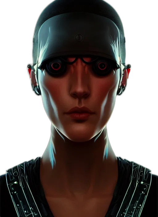 robot, face, mask, creature, cyberpunk, concept art, 3d render, comic book art transparent PNG cut-out