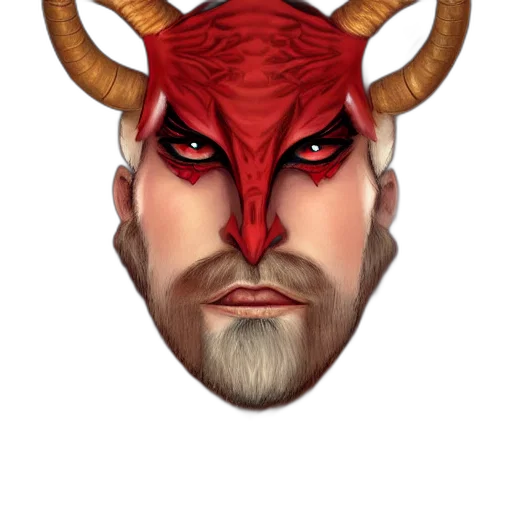 mask, face, dragon, fantasy art, concept art, 3d render, pixel art, red transparent PNG cut-out