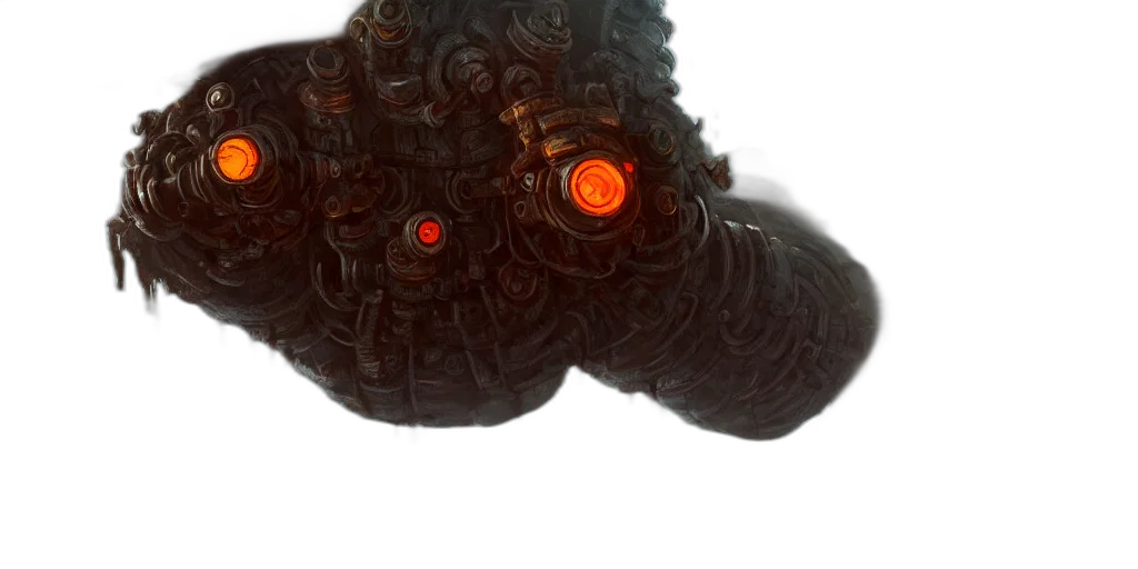 shoes, robot, mask, weapon, concept art, 3d render, fantasy art, photorealistic transparent PNG cut-out