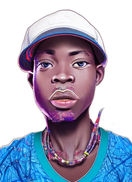 face, hat, photorealistic, cartoon, concept art, watercolor, pastel, colorful transparent PNG cut-out