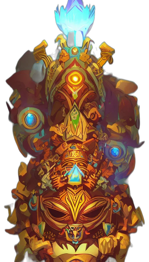crown, mask, staff, sword transparent PNG cut-out