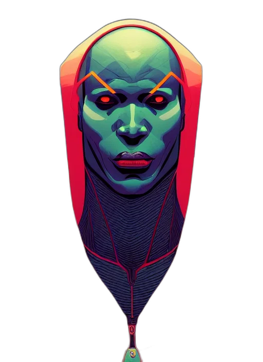 mask, face, creature, jacket transparent PNG cut-out