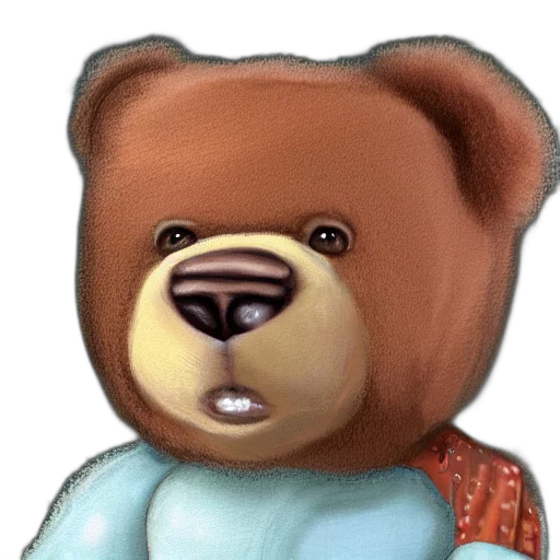 face, animal, 3d render, concept art transparent PNG cut-out