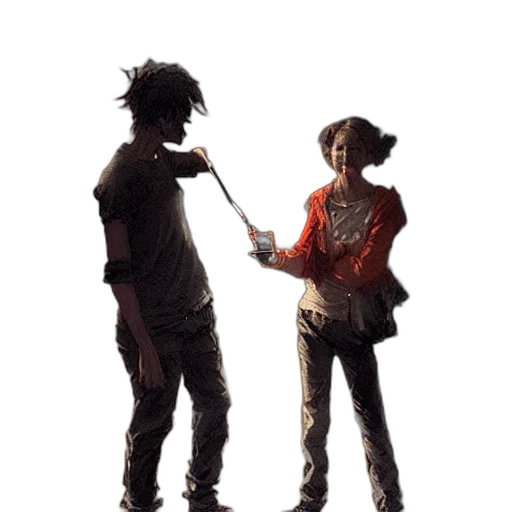 staff, weapon, jacket, mask transparent PNG cut-out