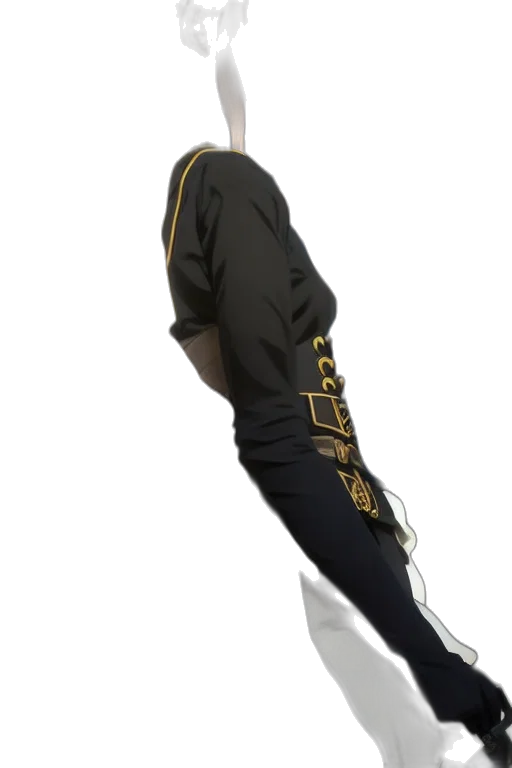 shoes, staff, sword, jacket transparent PNG cut-out